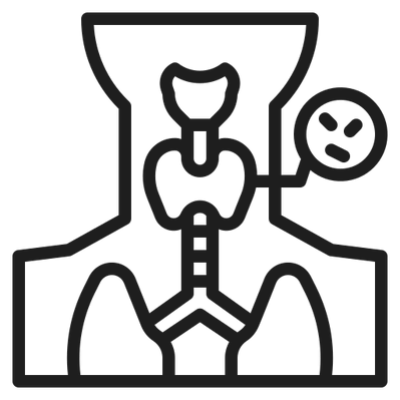 Icon of a doctor explaining lung health.
